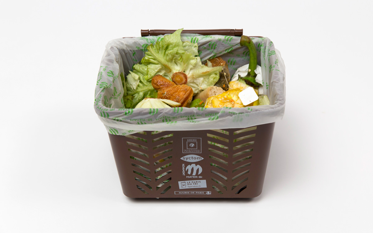 Bac de collecte sélective des déchets alimentaires