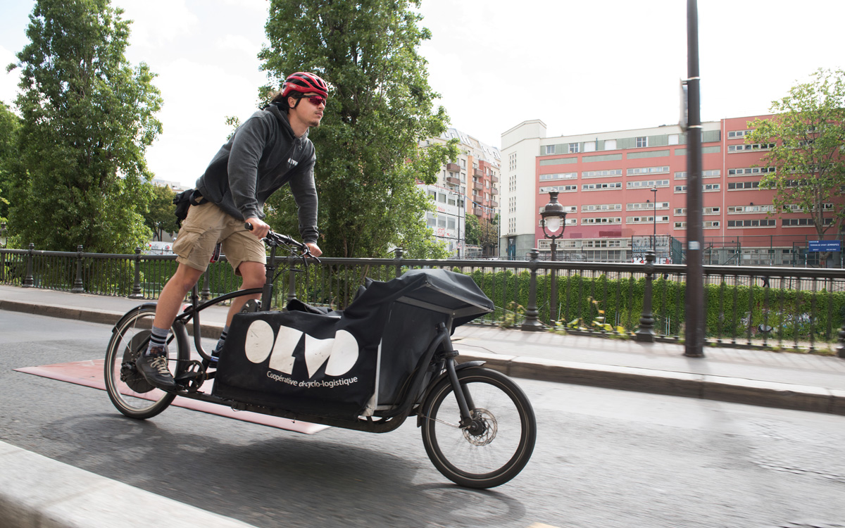 Vélo cargo de la societé Olvo