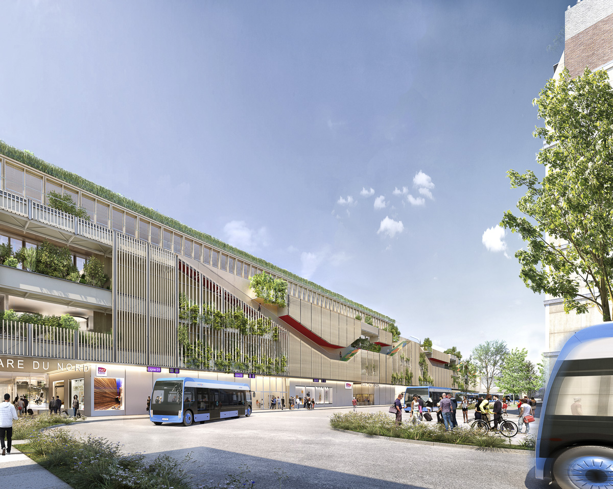 La gare routière de la gare du nord.