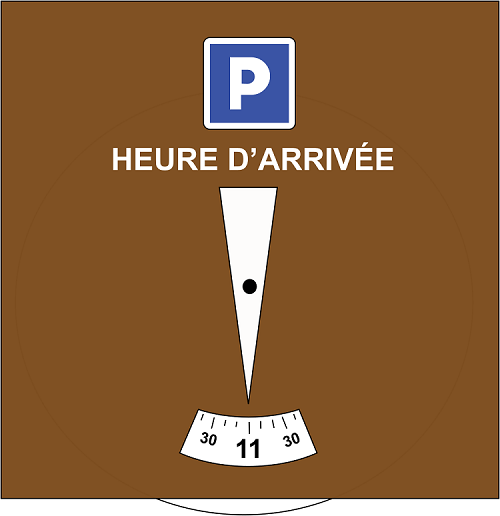 Exemple de disque de stationnement français