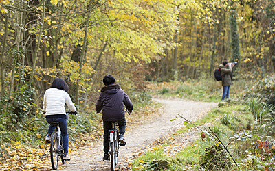 Balade à vélo et parcours photographique dans les bois