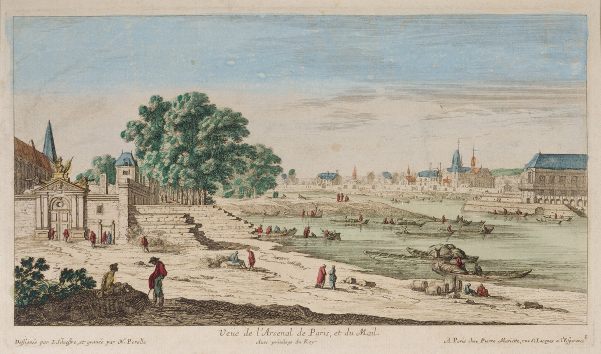Adam Perelle et Israël Silvestre. "Vue de l'Arsenal de Paris et du Mail ".