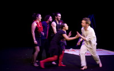 répétitions des élèves en art dramatique des conservatoires municipaux au théâtre du rond point