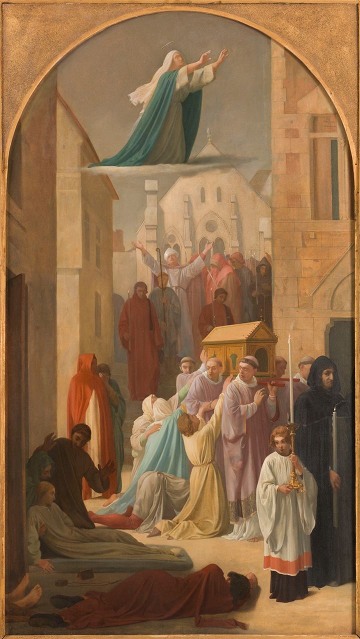 Le Miracle des ardents - Procession de la châsse de sainte Geneviève,Charles Louis Timbal (1821-1880), esquisse de présentation pour l’église Saint-Sulpice, 1860-1864, Musée des Beaux-Arts de la Ville de Paris, Petit Palais