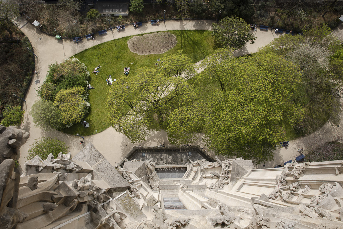 Vue sur le square depuis la Tour Saint Jacques