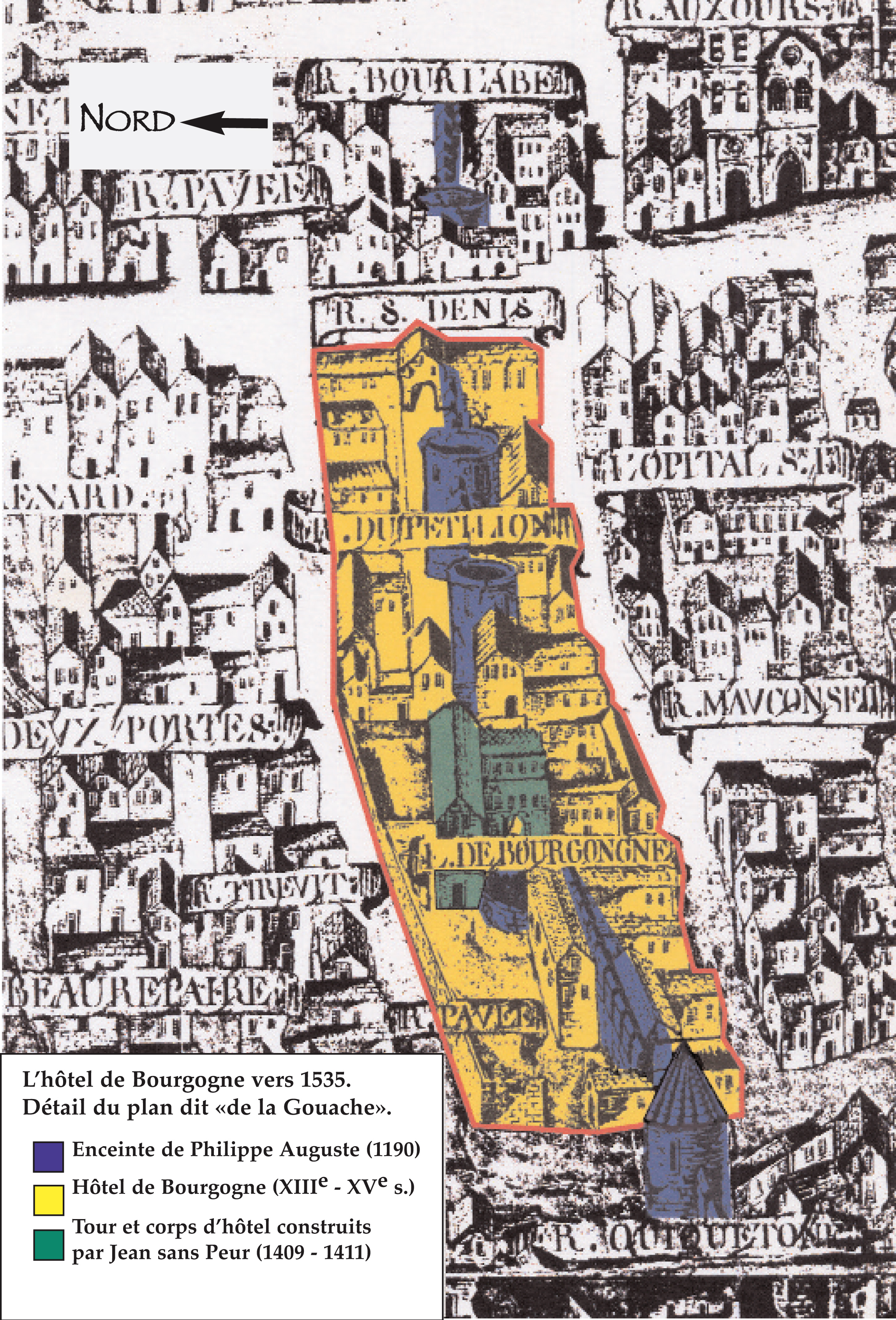 Plan du Paris médiéval