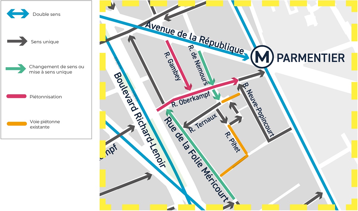 Le nouveau plan de circulation du quartier République Saint-Ambroise